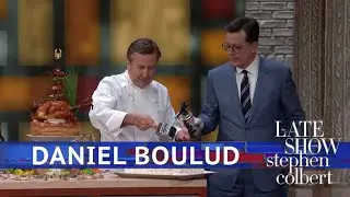 Daniel Boulud Serves Rooster Testicles To Stephen Colbert