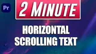 How to Create Horizontal Scrolling Text | QUICK AND EASY | adobe premiere pro tutorial