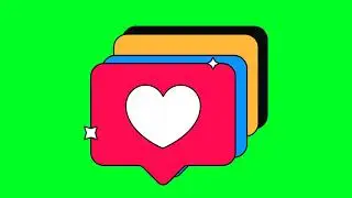like/heart icon green screen animation|Instagram like green screen video