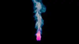 Simulation of violet fire and smoke. With separate alpha channel.