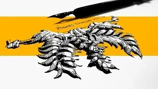 Легкие рисунки для срисовки, как нарисовать открытку на 8 марта. Перо и тушь. Эдуард Кичигин