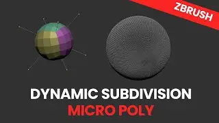 Dynamic Subdivision & Micro Poly in ZBrush