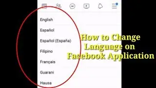 How to Change Language on Facebook Application | Facebook Lite Application Tutorial