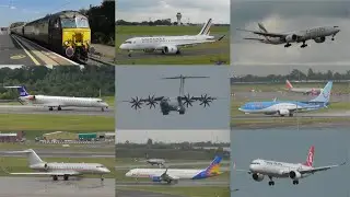 Plane Spotting at Birmingham Airport | (Incl: A400M Atlas and Charter Train) | 22nd June 2023
