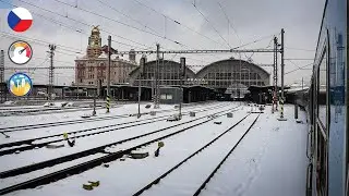 Through Christmas Prague to the East | Czech Republic from the train window 🇨🇿