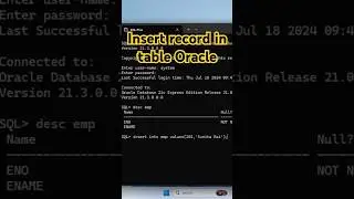 Insert row in Oracle #shortsfeed #viral #trending #oracle #sql #coding #database #youtubeshorts