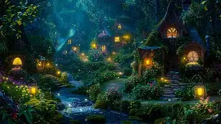 Fall Asleep In Cozy Fairy Village | Magical Nature Music & Rain Ambience for Deep Relax, Sleep Well