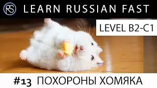 Learn Russian with Short Stories. Text + Audio + Eng.Subs. Story #13. HAMSTER FUNERAL 