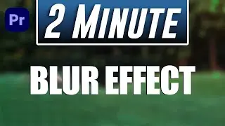 Easy Blur Effect Tutorial| | QUICK AND EASY|adobe premiere pro tutorial