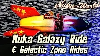 Fallout 4 Nuka-World DLC - Riding Nuka Galaxy Ride & Other Galactic Zone Rides