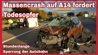 ❌Ein TOTER und SCHWERVERLETZTE🆘Unfall auf A14 am Flughafen Leipzig/Halle❗Mehrere Autos überschlagen❌