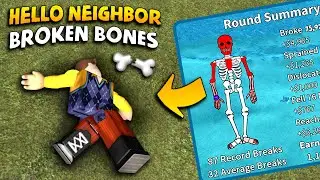 I Broke EVERY SINGLE BONE In The Neighbor’s Body!!! | Roblox Broken Bones (Hello Neighbor Edition)