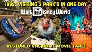 Restored 1999 Walt Disney World VHS Home Movie Tape: Visiting Three Park's in One Day