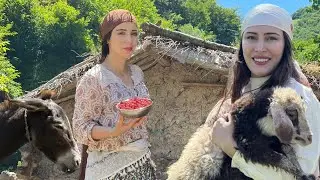 Village women cook a delicious meal with fish caught from the river!