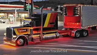 Truck Drivers as seen on a desert highway in Arizona, Truck Spotting USA