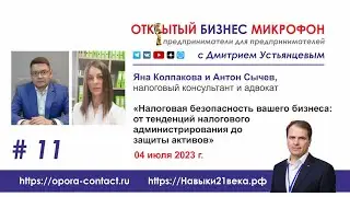 Налоговая безопасность бизнеса, Яна Колпакова, Антон Сычев, 04.07.2023 (ОБМ с Дмитрием Устьянцевым)