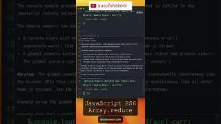 ES6 Array Reduce Method #shorts