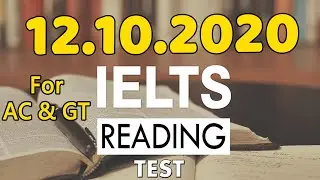 IELTS READING PRACTICE TEST 2020 WITH ANSWERS | 12-10-2020