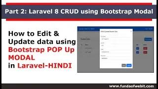 Laravel CRUD Bootstrap MODAL-2: How to Edit & Update data using Bootstrap POP Up MODAL laravel-HINDI