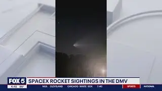 SpaceX rocket seen from DC area