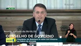 Em reunião televisionada, Bolsonaro troca palavrões por falas sobre coronavírus