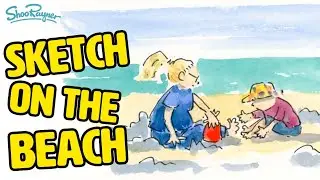 How to sketch on the beach - draw along with me