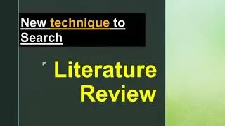 How to Search for Relevant Literature || The fastest way to do your literature review in Research ||