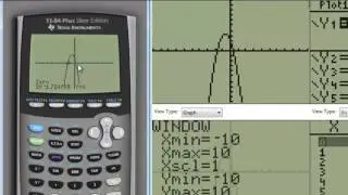 Using TI83 to find vertex and intercepts of a quadratic function