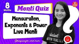 Mensuration, Exponents & Power [Ch 12, Class 8th Live Menti] Maths |Young Wonders - Haripriya  Ma'am