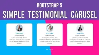 Simple Bootstrap Testimonial Carousel