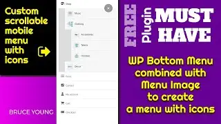 WP Bottom Menu [FREE] and Menu Image [Free] to create this scrollable mobile menu