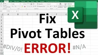 Error on Pivot Table | Microsoft Excel