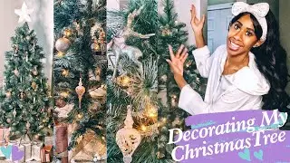 Decorating My Christmas Tree | Rose Gold, Blush, Cream, Silver, and Gold Tones | Eclectic Chic