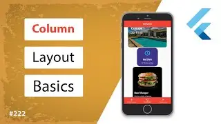 Flutter Tutorial - Column Layout Basics 1/3 - Row, Column, Stack