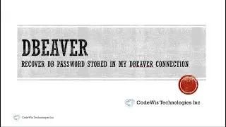 Recover DB password stored in my DBeaver connection