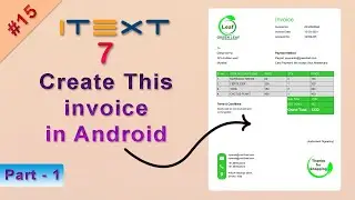 How to create pdf invoice in Android | iText Android tutorial | iText PDF | Android PDF Maker