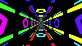 Fantastic Tunnel Retro Loop | Polygons Theme IN | 4K Background Video | Free Download