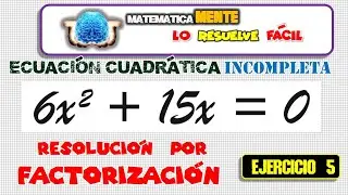Ejercicio N°5 || Ecuación cuadratica imcompleta || Resolución RÁPIDA y sin complicaciones