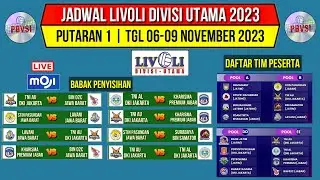 Jadwal Livoli Divisi Utama 2023 | Babak Penyisihan Putaran 1 Voli Putra & Putri | Live Moji