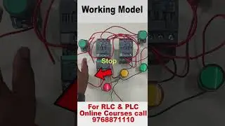 RLC Panel.. Connection for Motor Reverse and Forward with Contactor #electrical #automation #plc