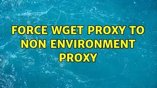 Force wget proxy to non environment proxy