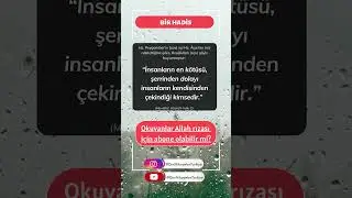 İNSANLARIN EN KÖTÜSÜ KİMDİR BİLİYOR MUSUNUZ? | #islam #hadisler #peygamber