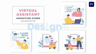 Virtual Assistant Animation Scene  Premier Pro