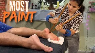 Most relaxing Leg massage | Relief stiffed Muscles Pain Of Calf & Foot, Cosmic barber