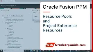 Oracle Fusion PPM | Resource Pools & Project Enterprise Resources | OracleErpGuide.com