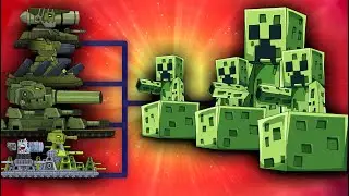 Танки Vs Creeper fortress - Мультики про танки