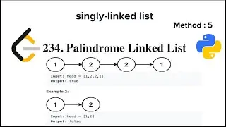 Palindrome Linked List | LeetCode | Data Structure | Python | Programming