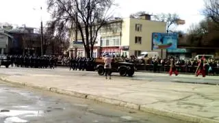 т-34-85 на параде в Кривом Роге 22.02.2017