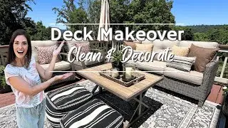 Huge Deck Makeover: Clean, Stain + Decorate for Summer | Patio Before & After