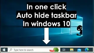 how to auto hide taskbar on windows 10